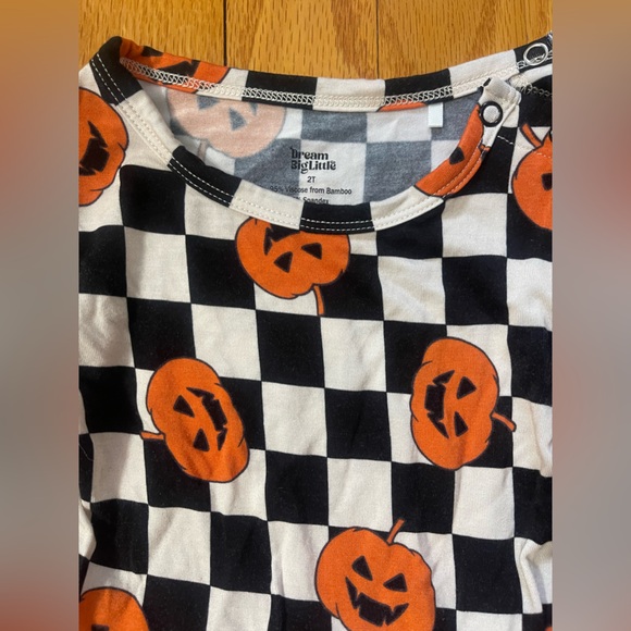 Dream big little co Halloween pumpkin checker tutu bodysuit - Picture 3 of 6